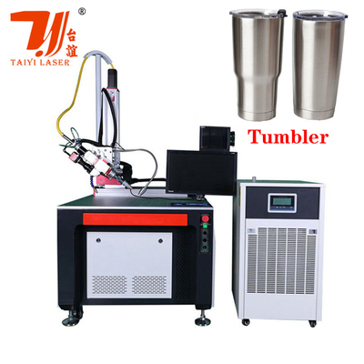 Canton Fair Promotie Custom 3000W Automatische vezellasersweismachine voor roestvrij staal waterbeker wasbak lassen