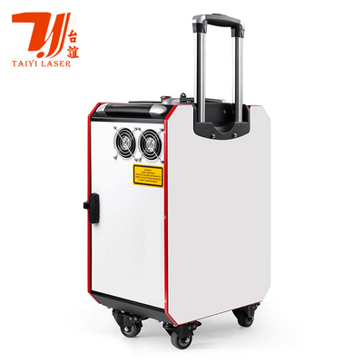 Canton Fair Promotion Trolley Case Portable Pulse Handheld Laser Cleaner Voor Industriële Metaaloppervlakte Cleaning
