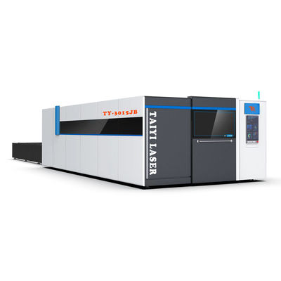 Hoge snelheid fiber laser snijmachine met wisseltafel en ingesloten en