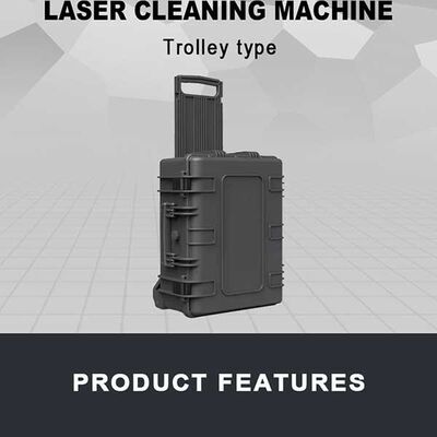 500W Multi-mode Bagage Laserreinigingsmachine Trolley Type Puls Laser Roestverwijderingsapparatuur