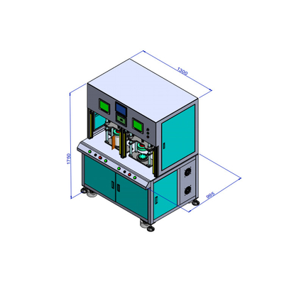 Dubbele station roestvrijstalen ketel bodem ketel spout automatische vezel laser lassen machine met 1070nm laserstraal