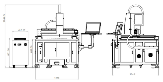 600*600mm Kleine precisievezellasersnijmachine 1500W 2KW 3000W