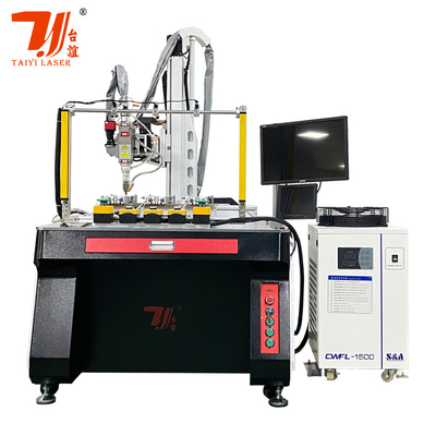 Op maat gemaakte automatische lasersweismachine met 4 assen van 1500 W voor theepot-spout