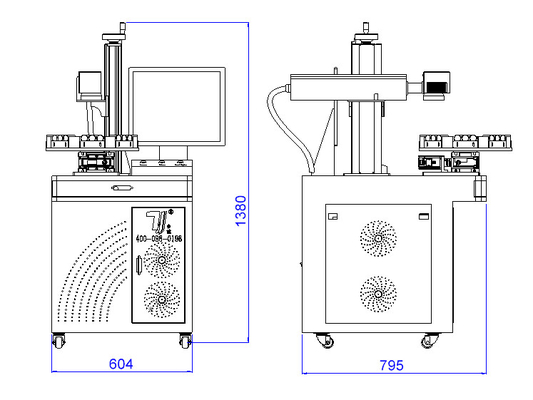 Persoonlijke UV-lasermarkeringsmachine voor condensatoren met CCD-camera voor visueel positioneringssysteem