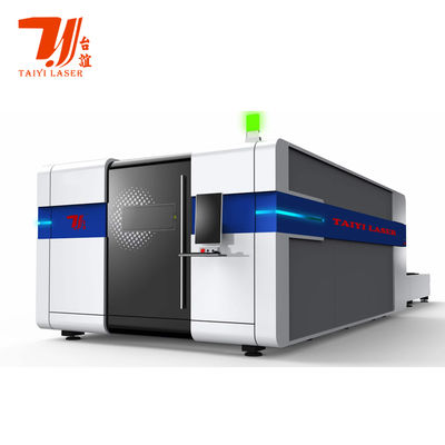 Hoge snelheid fiber laser snijmachine met wisseltafel en ingesloten en