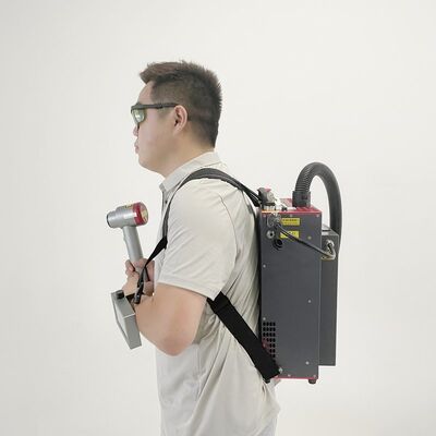 50W draagbare rugzak laser reinigingsmachine pulsvezel laser roestverwijder voor precisie schimmelreiniging