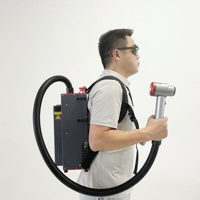 200W Rugzak Laserreinigingsmachine Draagbare Pulslaserreinigingsapparatuur voor Metaaloppervlaktebehandeling